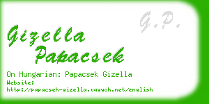 gizella papacsek business card